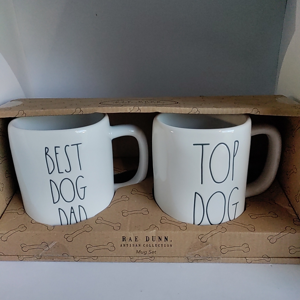Rae Dunn Artisan Collection White Mugs set